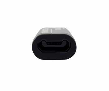 Adapter, USB C plug to micro USB socket aluminium, space grey
